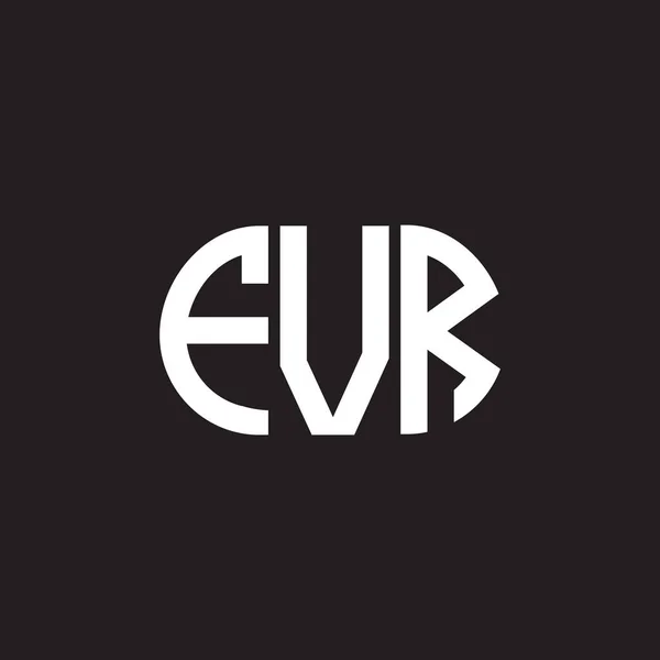 Fvr Letter Logo Design Auf Schwarzem Hintergrund Fvr Kreative Initialen — Stockvektor
