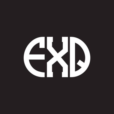 Siyah arka planda FXQ harf logosu tasarımı. FXQ yaratıcı harflerin baş harfleri logo kavramı. FXQ harf tasarımı.