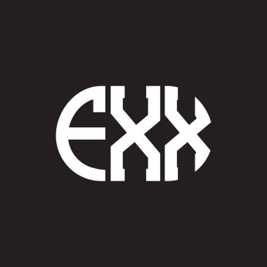 Siyah arkaplanda FXX harf logosu tasarımı. FXX yaratıcı harflerin baş harfleri logo kavramı. FXX harf tasarımı.