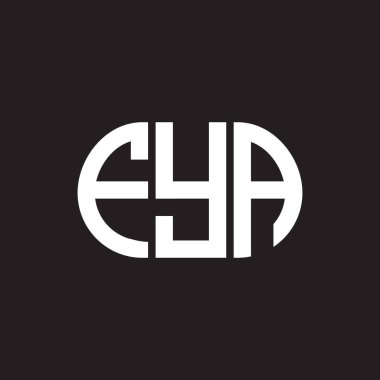 Siyah arka planda FYA harf logosu tasarımı. FYA yaratıcı harflerin baş harfleri logo kavramı. FYA harf tasarımı.