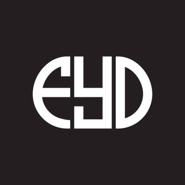 FYO harf logosu tasarımı siyah arka planda. FYO yaratıcı harflerin baş harfleri logo kavramı. FYO harf tasarımı.