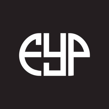 Siyah arka planda FYP harf logosu tasarımı. FYP yaratıcı harflerin baş harfleri logo kavramı. FYP harf tasarımı.