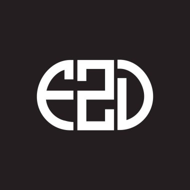 Siyah arka planda FZD harf logosu tasarımı. FZD yaratıcı harflerin baş harfleri logo kavramı. FZD harf tasarımı.