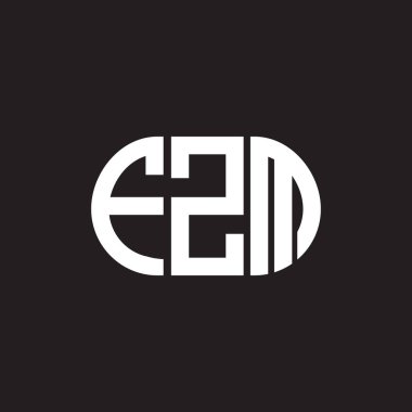 Siyah arkaplanda FZM harf logosu tasarımı. FZM yaratıcı harflerin baş harfleri logo kavramı. FZM harf tasarımı.