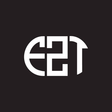 Siyah arkaplanda FZT harf logosu tasarımı. FZT yaratıcı harflerin baş harfleri logo kavramı. FZT harf tasarımı.