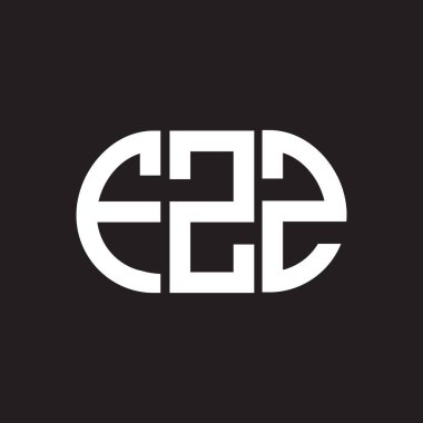 Siyah arkaplanda FZZ harf logosu tasarımı. FZZ yaratıcı harf logosu konsepti. FZZ harf tasarımı.