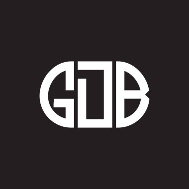 Siyah arka planda GDB harfi logo tasarımı. GDB yaratıcı harflerin baş harfleri logo kavramı. GDB harf tasarımı.