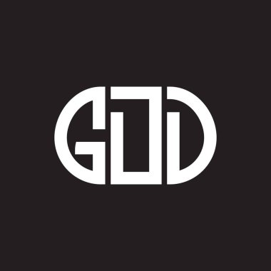 Siyah arka planda GDD harfi logo tasarımı. GDD yaratıcı harflerin baş harfleri logo kavramı. GDD harf tasarımı.