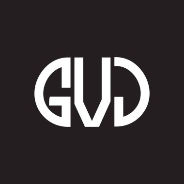 Siyah arka planda GVJ harf logosu tasarımı. GVJ yaratıcı harflerin baş harfleri logo kavramı. GVJ harf tasarımı.