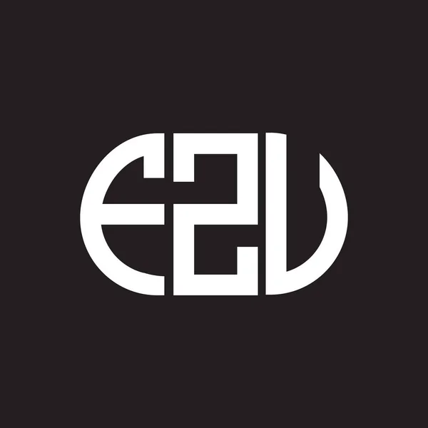 Fzv Letter Logo Design Black Background Fzv Creative Initials Letter — Stock Vector