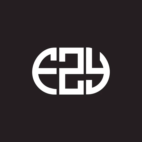 Projekt Logo Litery Fzy Czarnym Tle Fzy Twórcze Inicjały Koncepcja — Wektor stockowy