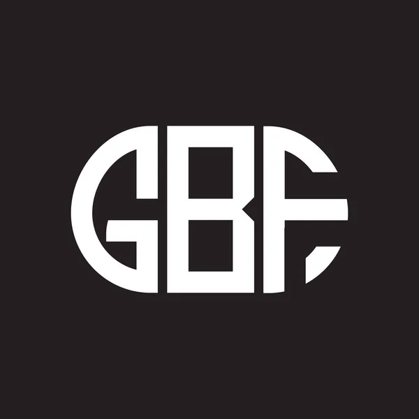 Diseño Del Logotipo Letra Gbf Sobre Fondo Negro Gbf Iniciales — Vector de stock