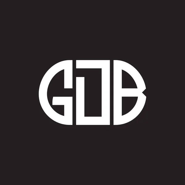 Gdb Letter Logo Design Black Background Gdb Creative Initials Letter — Stock Vector