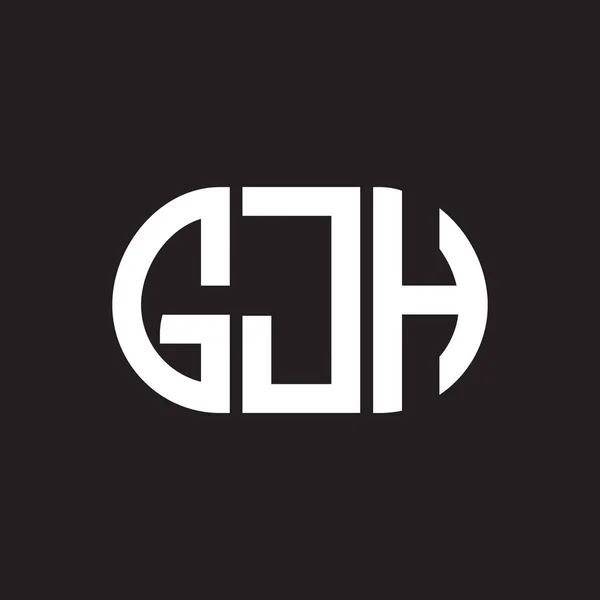 Gjh Letter Logo Design Black Background Gjh Creative Initials Letter — Stock Vector