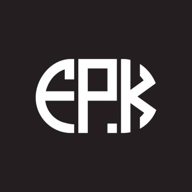 Siyah arka planda FPK harf logosu tasarımı. FPK yaratıcı harflerin baş harfleri logo kavramı. FPK harf tasarımı.