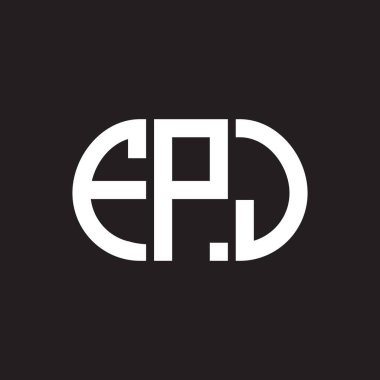 Siyah arka planda FPJ harf logosu tasarımı. FPJ yaratıcı harflerin baş harfleri logo kavramı. FPJ harf tasarımı.