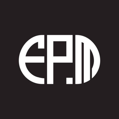 Siyah arka planda FPM harfi logo tasarımı. FPM yaratıcı harflerin baş harfleri logo kavramı. FPM harf tasarımı.