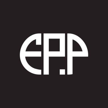 Siyah arkaplanda FPP harf logosu tasarımı. FPP yaratıcı harflerin baş harfleri logo kavramı. FPP harf tasarımı.