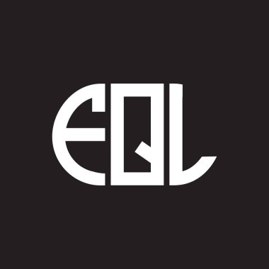 Siyah arkaplanda FQL harf logosu tasarımı. FQL yaratıcı harflerin baş harfleri logo kavramı. FQL harf tasarımı.