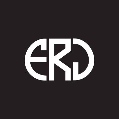 FRJ harf logosu tasarımı siyah arka planda. FRJ yaratıcı harflerin baş harfleri logo kavramı. FRJ harf tasarımı.
