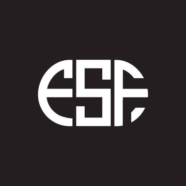 Siyah arka planda FSF harf logosu tasarımı. FSF yaratıcı harflerin baş harfleri logo kavramı. FSF harf tasarımı.