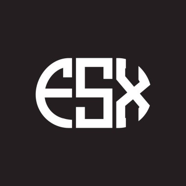Siyah arkaplanda FSX harf logosu tasarımı. FSX yaratıcı harflerin baş harfleri logo kavramı. FSX harf tasarımı.