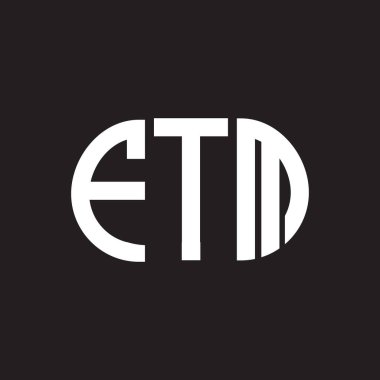 Siyah arkaplanda FTM harf logosu tasarımı. FTM yaratıcı harflerin baş harfleri logo kavramı. FTM harf tasarımı.