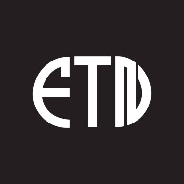 Siyah arka planda FTN harf logosu tasarımı. FTN yaratıcı harflerin baş harfleri logo kavramı. FTN harf tasarımı.