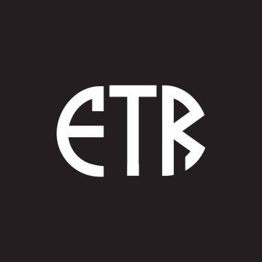 Siyah arka planda FTR harf logosu tasarımı. FTR yaratıcı harflerin baş harfleri logo kavramı. FTR harf tasarımı.