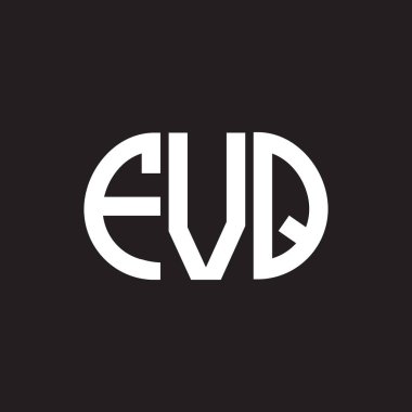 Siyah arka planda FVQ harf logosu tasarımı. FVQ yaratıcı harflerin baş harfleri logo kavramı. FVQ harf tasarımı.