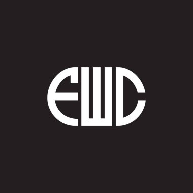 Siyah arka planda FWC harf logosu tasarımı. FWC yaratıcı harflerin baş harfleri logo kavramı. FWC harf tasarımı.