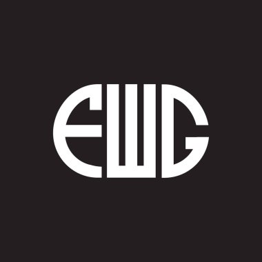 Siyah arka planda FWG harf logosu tasarımı. FWG yaratıcı harflerin baş harfleri logo kavramı. FWG harf tasarımı.