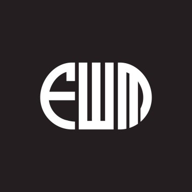 Siyah arka planda FWM harf logosu tasarımı. FWM yaratıcı harflerin baş harfleri logo kavramı. FWM harf tasarımı.