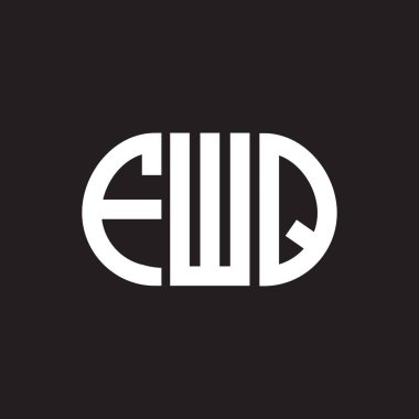 Siyah arka planda FWQ harfi logo tasarımı. FWQ yaratıcı harflerin baş harfleri logo kavramı. FWQ harf tasarımı.