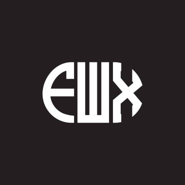 Siyah arkaplanda FWX harf logosu tasarımı. FWX yaratıcı harflerin baş harfleri logo kavramı. FWX harf tasarımı.