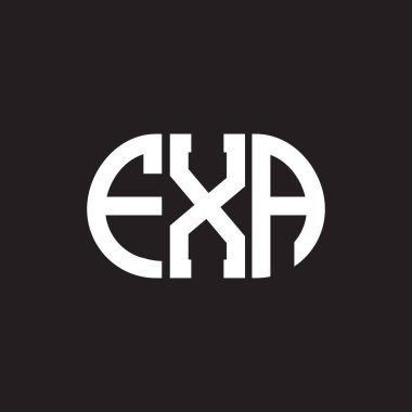 Siyah arka planda FXA harf logosu tasarımı. FXA yaratıcı harflerin baş harfleri logo kavramı. FXA harf tasarımı.