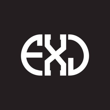 Siyah arka planda FXJ harf logosu tasarımı. FXJ yaratıcı harflerin baş harfleri logo kavramı. FXJ harf tasarımı.