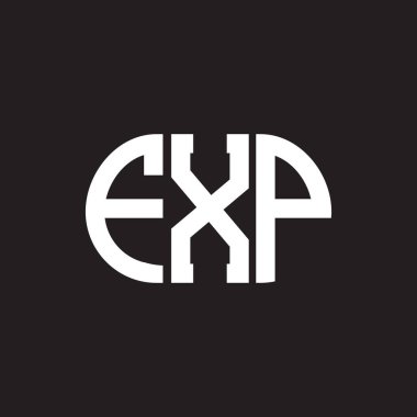Siyah arkaplanda FXP harf logosu tasarımı. FXP yaratıcı harflerin baş harfleri logo kavramı. FXP harf tasarımı.