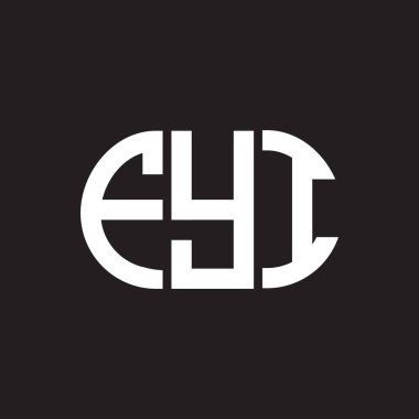 FYJ harf logosu tasarımı siyah arka planda. FYJ yaratıcı harflerin baş harfleri logo kavramı. FYJ harf tasarımı.