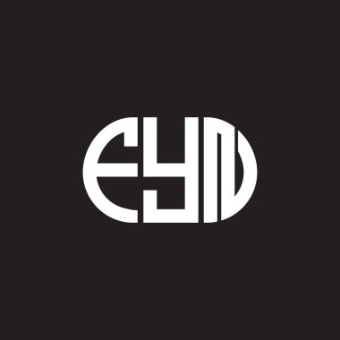 Siyah arka planda FYN harf logosu tasarımı. FYN yaratıcı harflerin baş harfleri logo kavramı. FYN harf tasarımı.