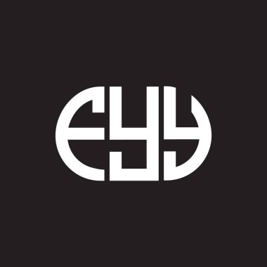 FYY harf logosu tasarımı siyah arka planda. FYY yaratıcı harflerin baş harfleri logo kavramı. FYY harf tasarımı.