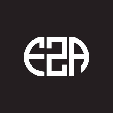 Siyah arka planda FZA harf logosu tasarımı. FZA yaratıcı harf logosu konsepti. FZA harf tasarımı.