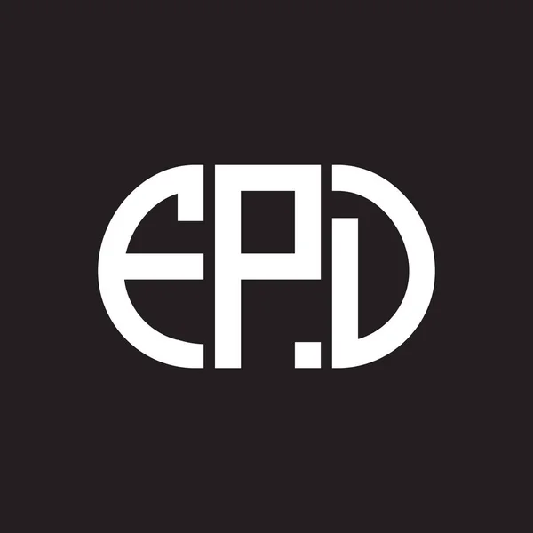 Projekt Logo Litery Fpd Czarnym Tle Kreatywne Inicjały Fpd Koncepcja — Wektor stockowy