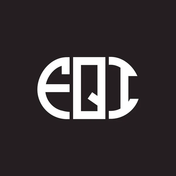 Fqj Letter Logo Design Black Background Fqj Creative Initials Letter — Stock Vector