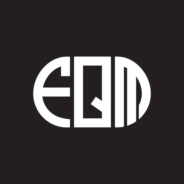 Logo Lettera Fqm Disegno Sfondo Nero Logo Creativo Delle Iniziali — Vettoriale Stock
