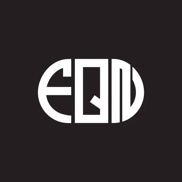 Σχεδιασμός Λογότυπου Γράμματος Fqn Μαύρο Φόντο Fqn Δημιουργικό Πρωτότυπο Γράμμα — Διανυσματικό Αρχείο