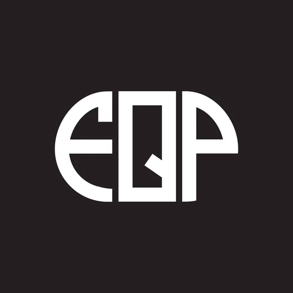 Diseño Del Logotipo Letra Fqp Sobre Fondo Negro Fqp Iniciales — Archivo Imágenes Vectoriales
