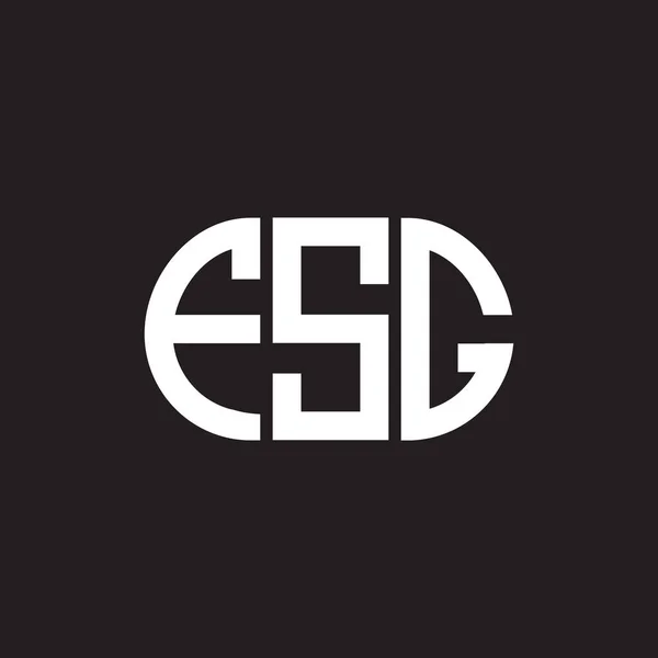 黒い背景にFsgの手紙のロゴデザイン Fsgクリエイティブイニシャルレターロゴコンセプト Fsgレターデザイン — ストックベクタ