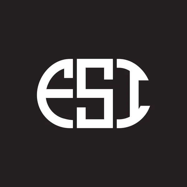 Σχεδιασμός Λογότυπου Γράμματα Fsi Μαύρο Φόντο Δημιουργικά Αρχικά Fsi Έννοια — Διανυσματικό Αρχείο