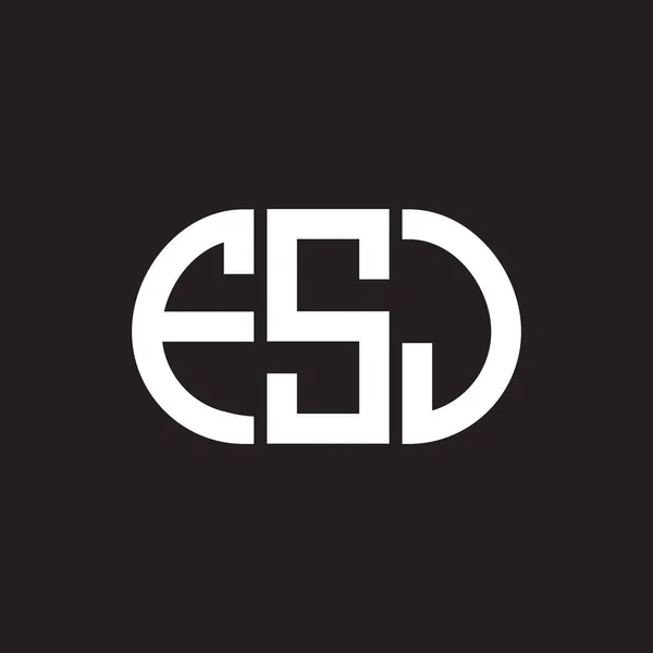 Fsj Дизайн Логотипу Чорному Тлі Творчі Ініціали Fsj Мають Поняття — стоковий вектор